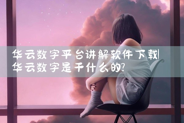 华云数字平台讲解软件下载