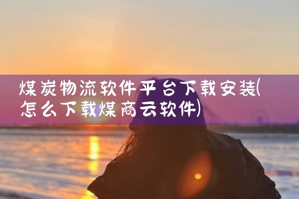 煤炭物流软件平台下载安装