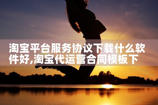 淘宝平台服务协议下载什么软件好