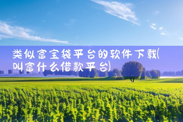 类似富宝袋平台的软件下载